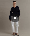 Thumbnail for video: Model wearing Cooper Cardigan in Black.